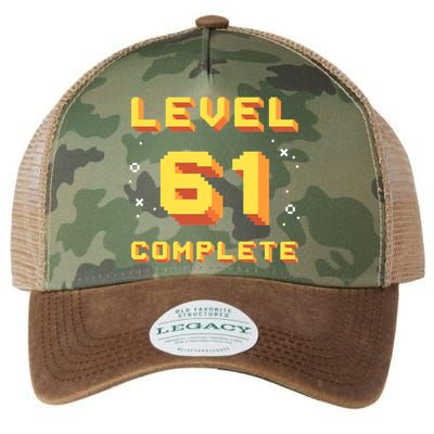 Born In 1960 Level 61 Complete 61th Birthday Retro Gaming Meaningful Gift Legacy Tie Dye Trucker Hat