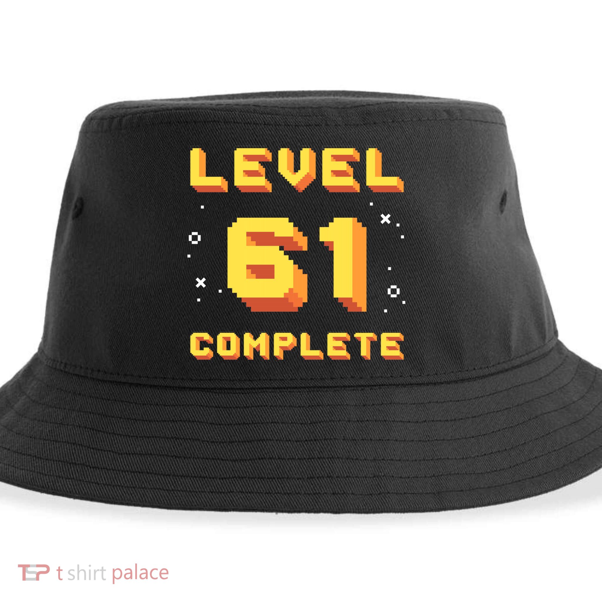 Born In 1960 Level 61 Complete 61th Birthday Retro Gaming Meaningful Gift Sustainable Bucket Hat