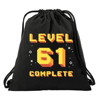 Born In 1960 Level 61 Complete 61th Birthday Retro Gaming Meaningful Gift Drawstring Bag