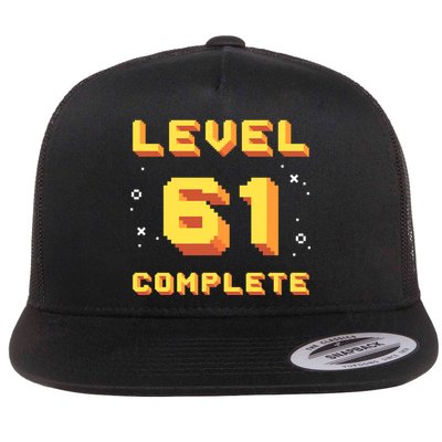 Born In 1960 Level 61 Complete 61th Birthday Retro Gaming Meaningful Gift Flatbill Hat