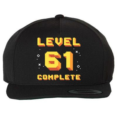 Born In 1960 Level 61 Complete 61th Birthday Retro Gaming Meaningful Gift Wool Snapback Cap
