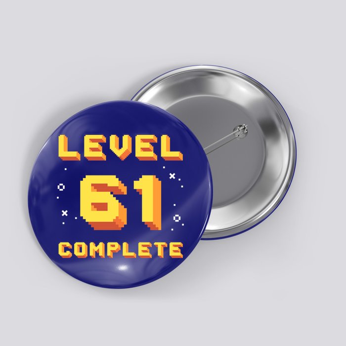 Born In 1960 Level 61 Complete 61th Birthday Retro Gaming Meaningful Gift Button