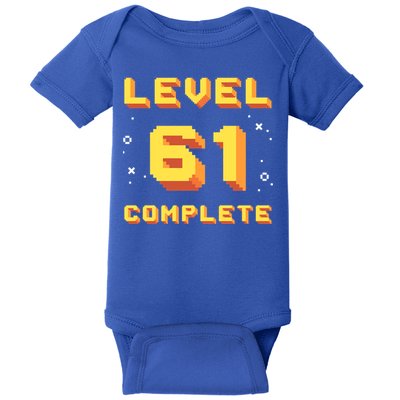 Born In 1960 Level 61 Complete 61th Birthday Retro Gaming Meaningful Gift Baby Bodysuit