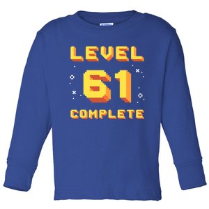 Born In 1960 Level 61 Complete 61th Birthday Retro Gaming Meaningful Gift Toddler Long Sleeve Shirt