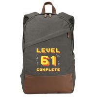 Born In 1960 Level 61 Complete 61th Birthday Retro Gaming Meaningful Gift Cotton Canvas Backpack