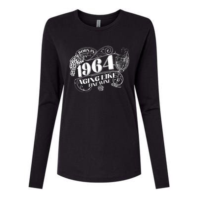 Born In 1964 60th Birthday Aging Like Fine Wine Womens Cotton Relaxed Long Sleeve T-Shirt