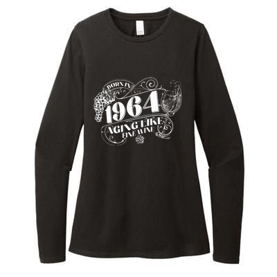 Born In 1964 60th Birthday Aging Like Fine Wine Womens CVC Long Sleeve Shirt