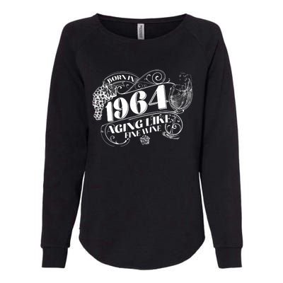 Born In 1964 60th Birthday Aging Like Fine Wine Womens California Wash Sweatshirt