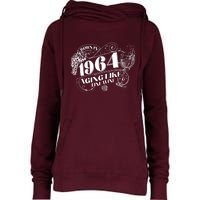 Born In 1964 60th Birthday Aging Like Fine Wine Womens Funnel Neck Pullover Hood