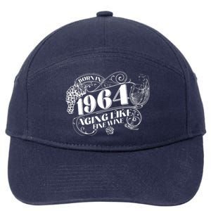 Born In 1964 60th Birthday Aging Like Fine Wine 7-Panel Snapback Hat