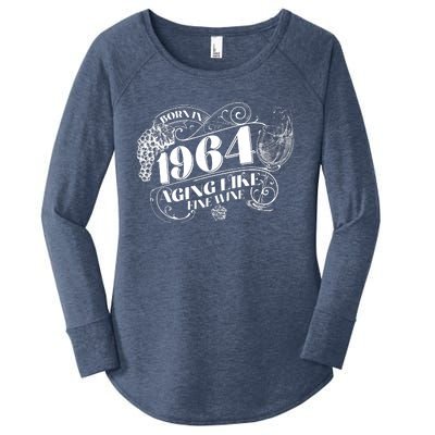 Born In 1964 60th Birthday Aging Like Fine Wine Women's Perfect Tri Tunic Long Sleeve Shirt