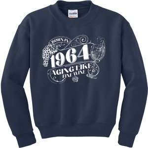 Born In 1964 60th Birthday Aging Like Fine Wine Kids Sweatshirt