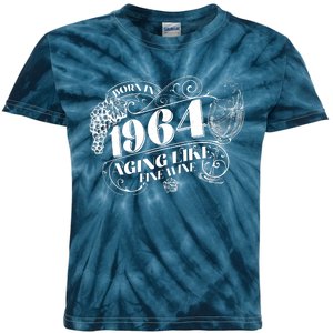 Born In 1964 60th Birthday Aging Like Fine Wine Kids Tie-Dye T-Shirt