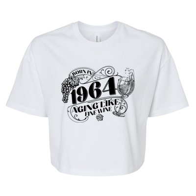 Born In 1964 60th Birthday Aging Like Fine Wine Bella+Canvas Jersey Crop Tee