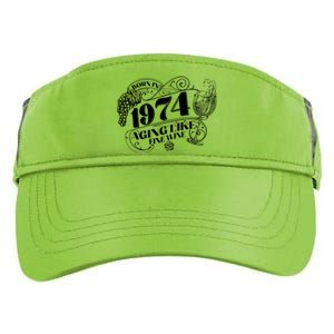 Born In 1974 50th Birthday Aging Like Fine Wine Adult Drive Performance Visor