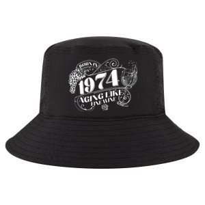 Born In 1974 50th Birthday Aging Like Fine Wine Cool Comfort Performance Bucket Hat