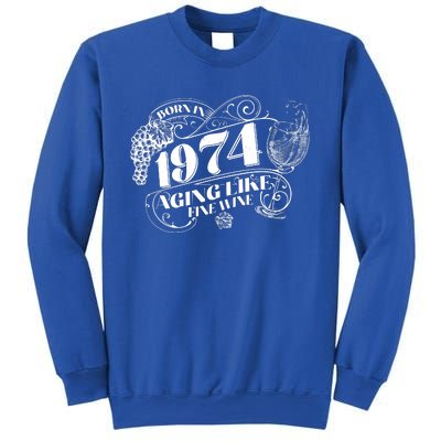 Born In 1974 50th Birthday Aging Like Fine Wine Sweatshirt