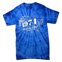 Born In 1974 50th Birthday Aging Like Fine Wine Tie-Dye T-Shirt