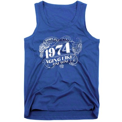 Born In 1974 50th Birthday Aging Like Fine Wine Tank Top