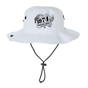 Born In 1974 50th Birthday Aging Like Fine Wine Legacy Cool Fit Booney Bucket Hat