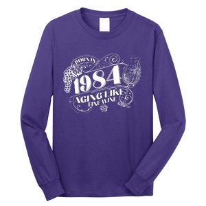 Born In 1984 40th Birthday Aging Like Fine Wine Long Sleeve Shirt