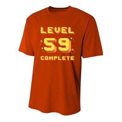 Born In 1962 Level 59 Complete 59th Birthday Retro Gaming Great Gift Youth Performance Sprint T-Shirt