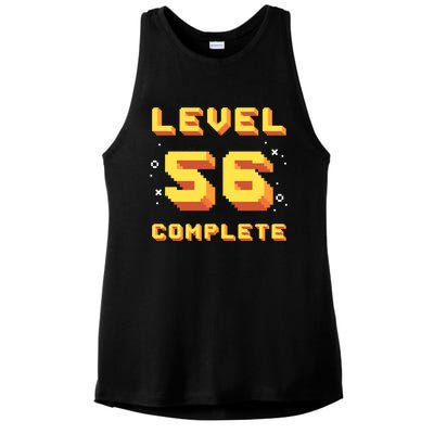 Born In 1965 Level 56 Complete 56th Birthday Retro Gaming Gift Ladies PosiCharge Tri-Blend Wicking Tank