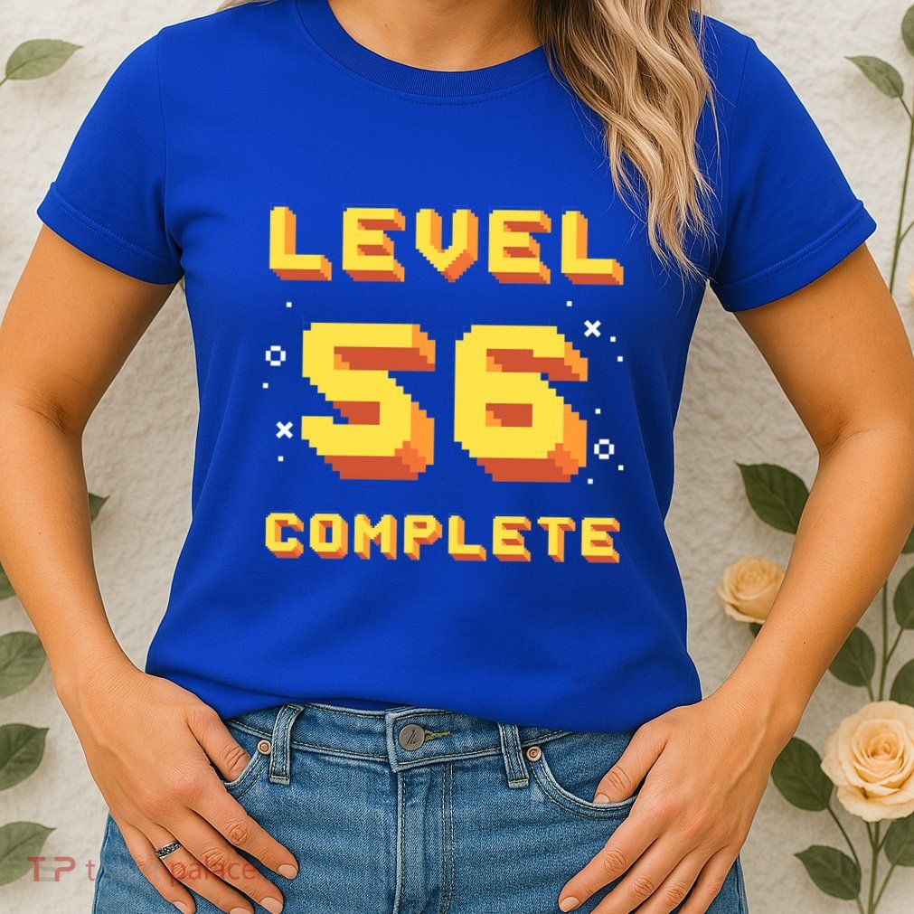 Born In 1965 Level 56 Complete 56th Birthday Retro Gaming Gift Womens T-Shirt