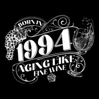 Born In 1994 30th Birthday Aging Like Fine Wine Flatbill Hat