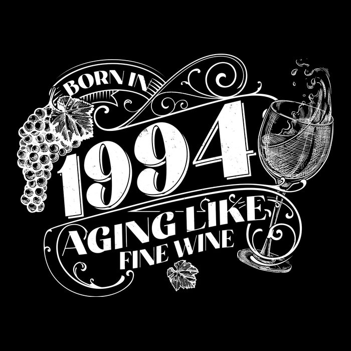 Born In 1994 30th Birthday Aging Like Fine Wine Flatbill Hat