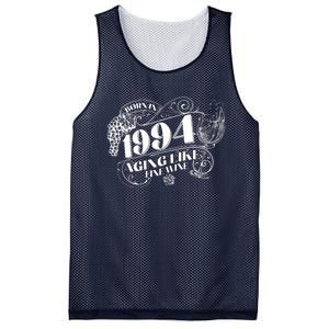 Born In 1994 30th Birthday Aging Like Fine Wine Mesh Reversible Basketball Jersey Tank