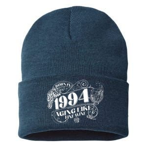 Born In 1994 30th Birthday Aging Like Fine Wine Sustainable Knit Beanie