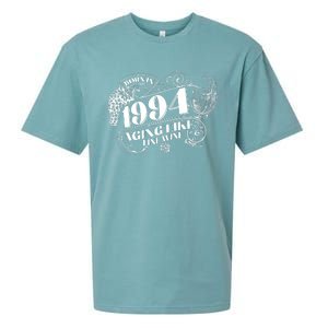 Born In 1994 30th Birthday Aging Like Fine Wine Sueded Cloud Jersey T-Shirt