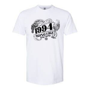 Born In 1994 30th Birthday Aging Like Fine Wine Softstyle CVC T-Shirt