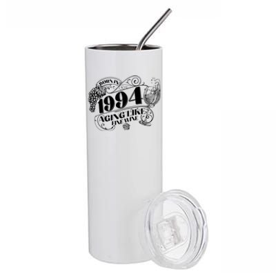 Born In 1994 30th Birthday Aging Like Fine Wine Stainless Steel Tumbler