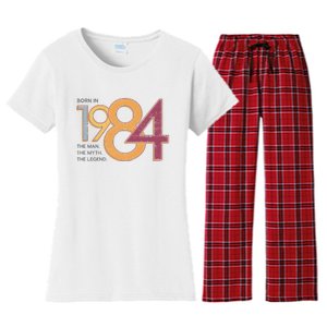 Born In 1984 For Husband The Man The Myth The Legend Women's Flannel Pajama Set