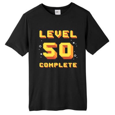 Born In 1971 Level 50 Complete 50th Birthday Retro Gaming Gift Tall Fusion ChromaSoft Performance T-Shirt