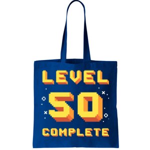 Born In 1971 Level 50 Complete 50th Birthday Retro Gaming Gift Tote Bag