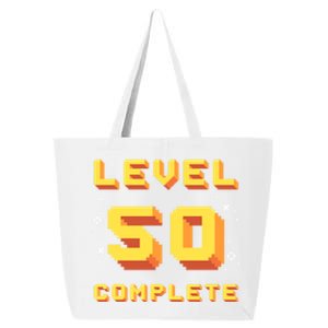 Born In 1971 Level 50 Complete 50th Birthday Retro Gaming Gift 25L Jumbo Tote