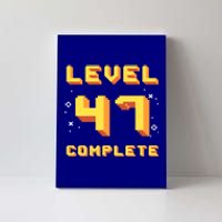 Born In 1974 Level 47 Complete 47th Birthday Retro Gaming Cute Gift Canvas