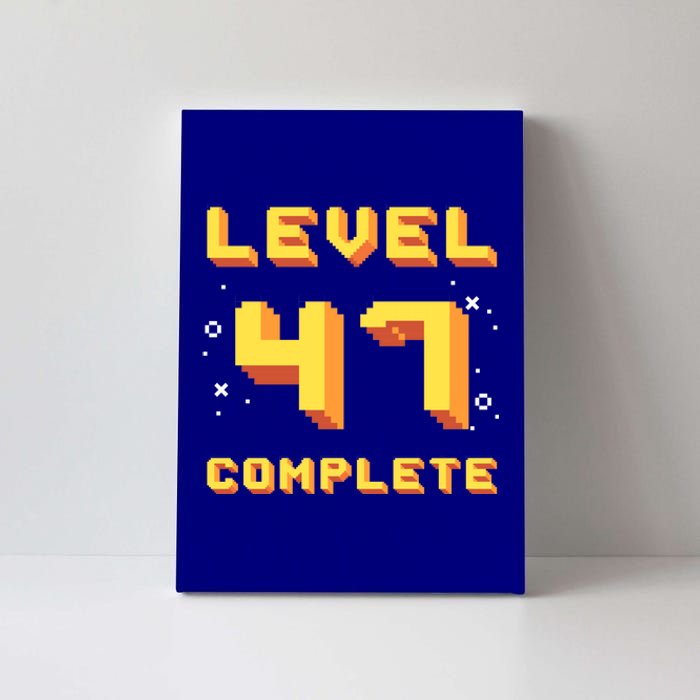 Born In 1974 Level 47 Complete 47th Birthday Retro Gaming Cute Gift Canvas