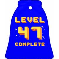 Born In 1974 Level 47 Complete 47th Birthday Retro Gaming Cute Gift Ceramic Bell Ornament