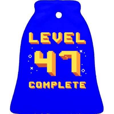 Born In 1974 Level 47 Complete 47th Birthday Retro Gaming Cute Gift Ceramic Bell Ornament