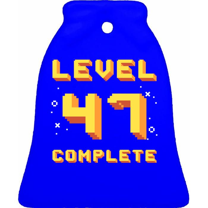 Born In 1974 Level 47 Complete 47th Birthday Retro Gaming Cute Gift Ceramic Bell Ornament