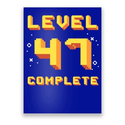 Born In 1974 Level 47 Complete 47th Birthday Retro Gaming Cute Gift Poster