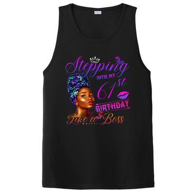 Born In 1960 Stepping Into My 61st Birthday Black Cute Gift PosiCharge Competitor Tank