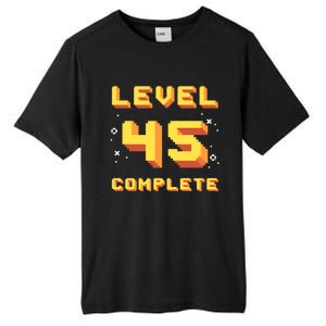 Born In 1976 Level 45 Complete 45th Birthday Retro Gaming Gift Tall Fusion ChromaSoft Performance T-Shirt