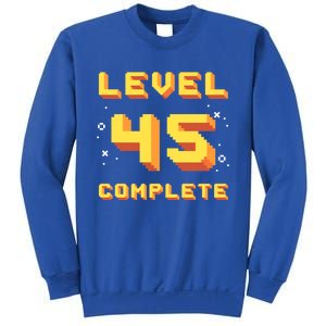 Born In 1976 Level 45 Complete 45th Birthday Retro Gaming Gift Sweatshirt