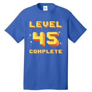 Born In 1976 Level 45 Complete 45th Birthday Retro Gaming Gift Tall T-Shirt