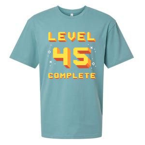 Born In 1976 Level 45 Complete 45th Birthday Retro Gaming Gift Sueded Cloud Jersey T-Shirt